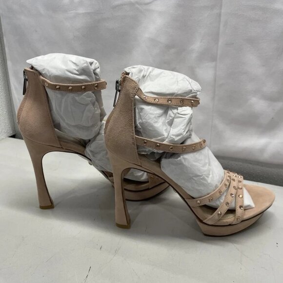 NEW PELLE MODA Women’s Neela Platform Sandals Blush Suede Size 8.5M New - Picture 2 of 6